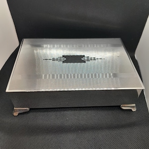 Scatola per sigarette Art Déco in argento sterling vintage, 1967