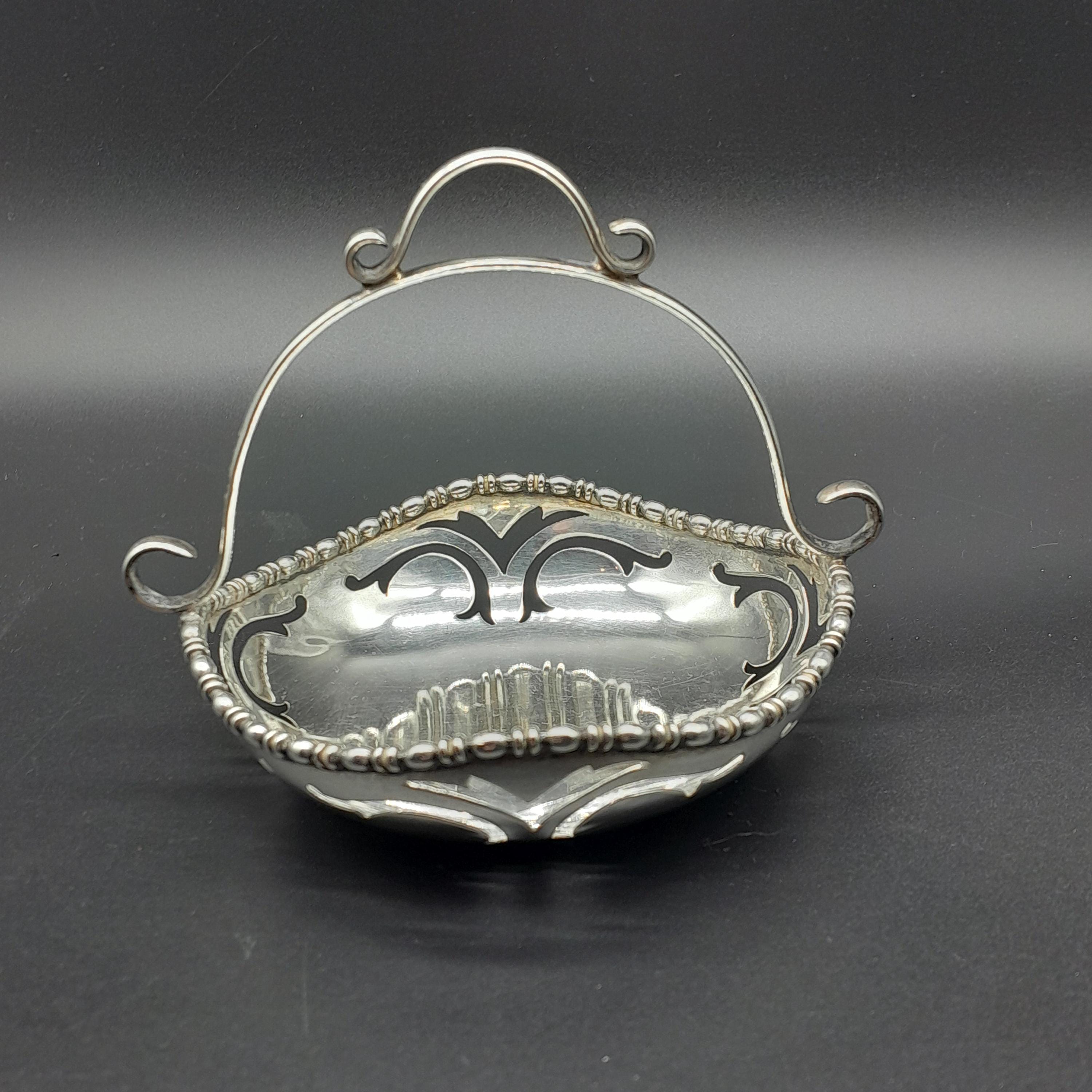 Antiker Sterling Silber Korb 1920