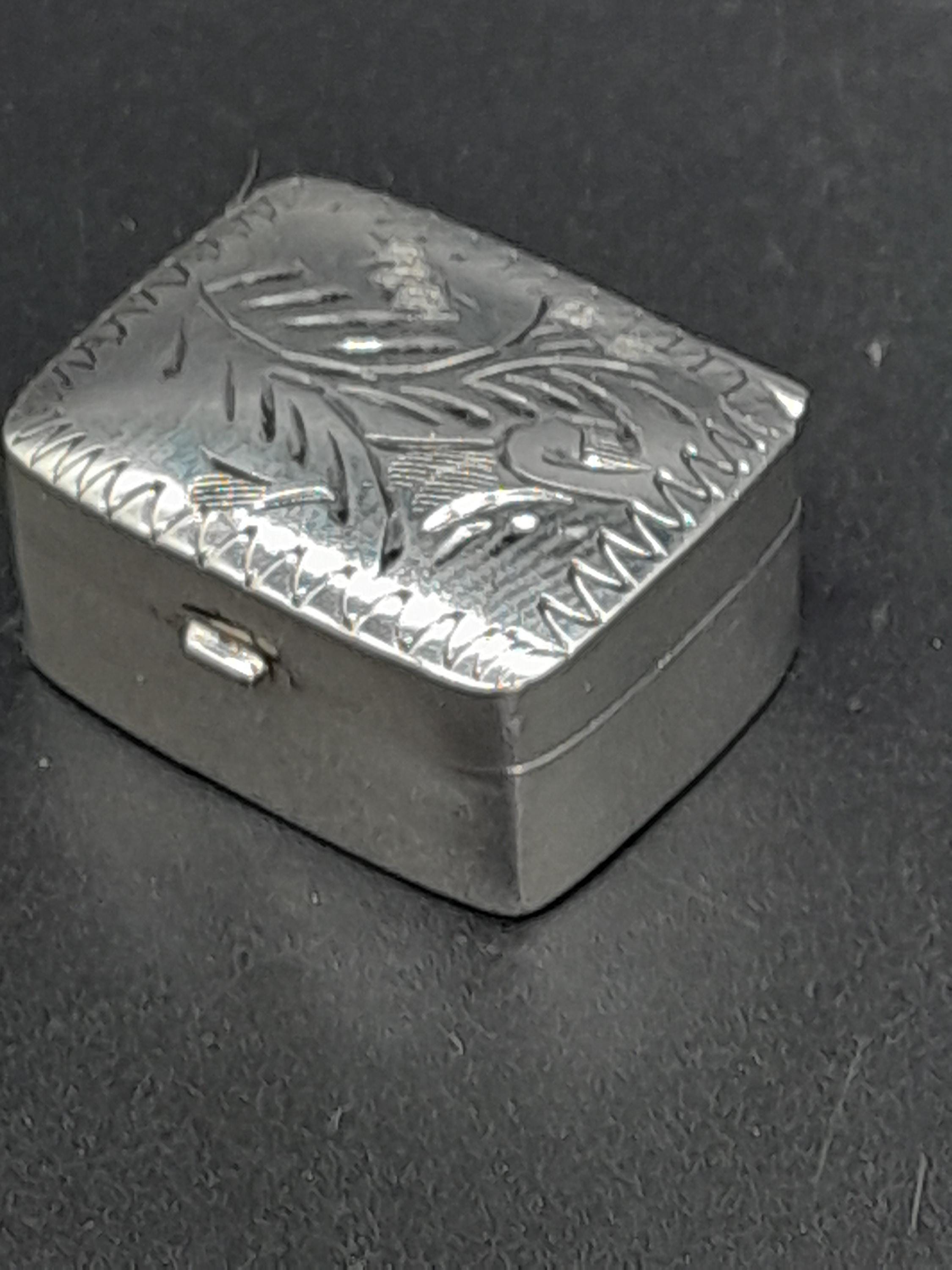 Sterling Silver Pill Box - Etsy