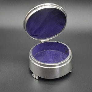 Vintage Sterling Silber Schmuckschatulle, 1973