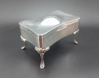 Antieke sterlingzilveren sieradendoosje, 1911
