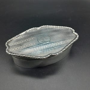 Antique Sterling Silver Jewellery Casket Trinket Box, 1919