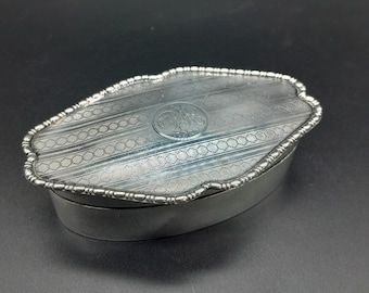 Antike Sterling Silber Schmuckschatulle Trinket Box, 1919