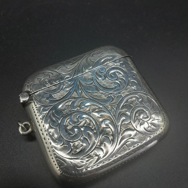 Antique Sterling Silver Vesta Case, 1910