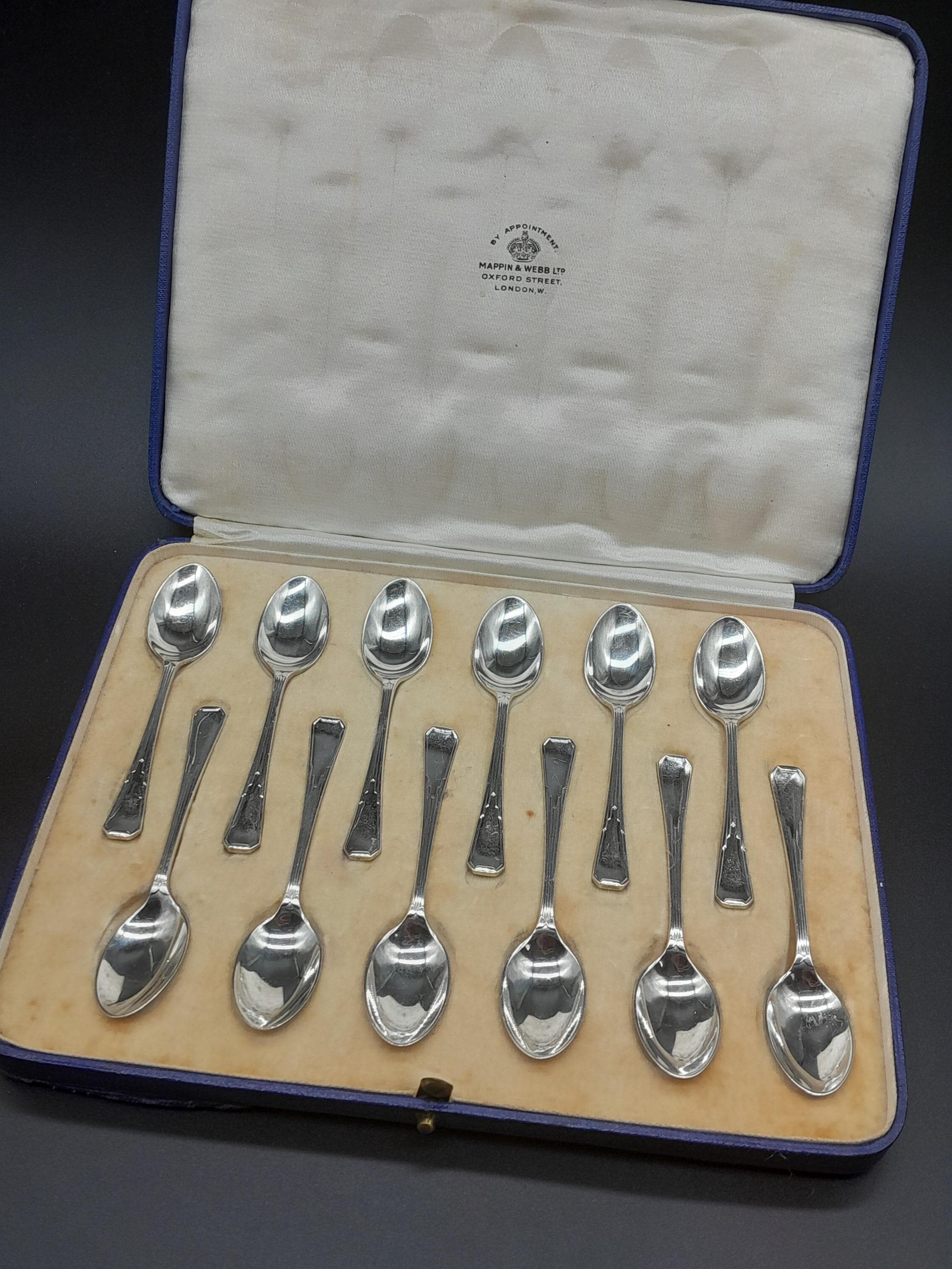 Set of 12 Cased Antique Sterling Silver Coffee Spoons, 1936 - Etsy