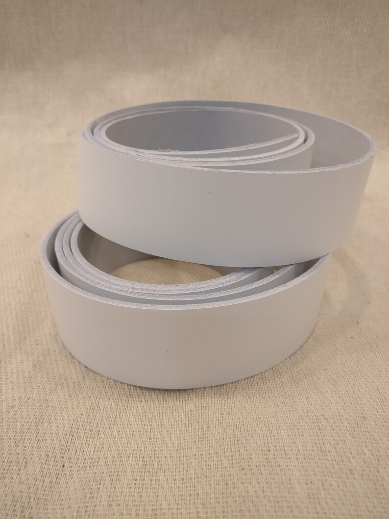 white leather strap
