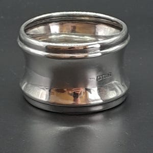 Antique Sterling Silver Napkin Ring, engraved, 1916