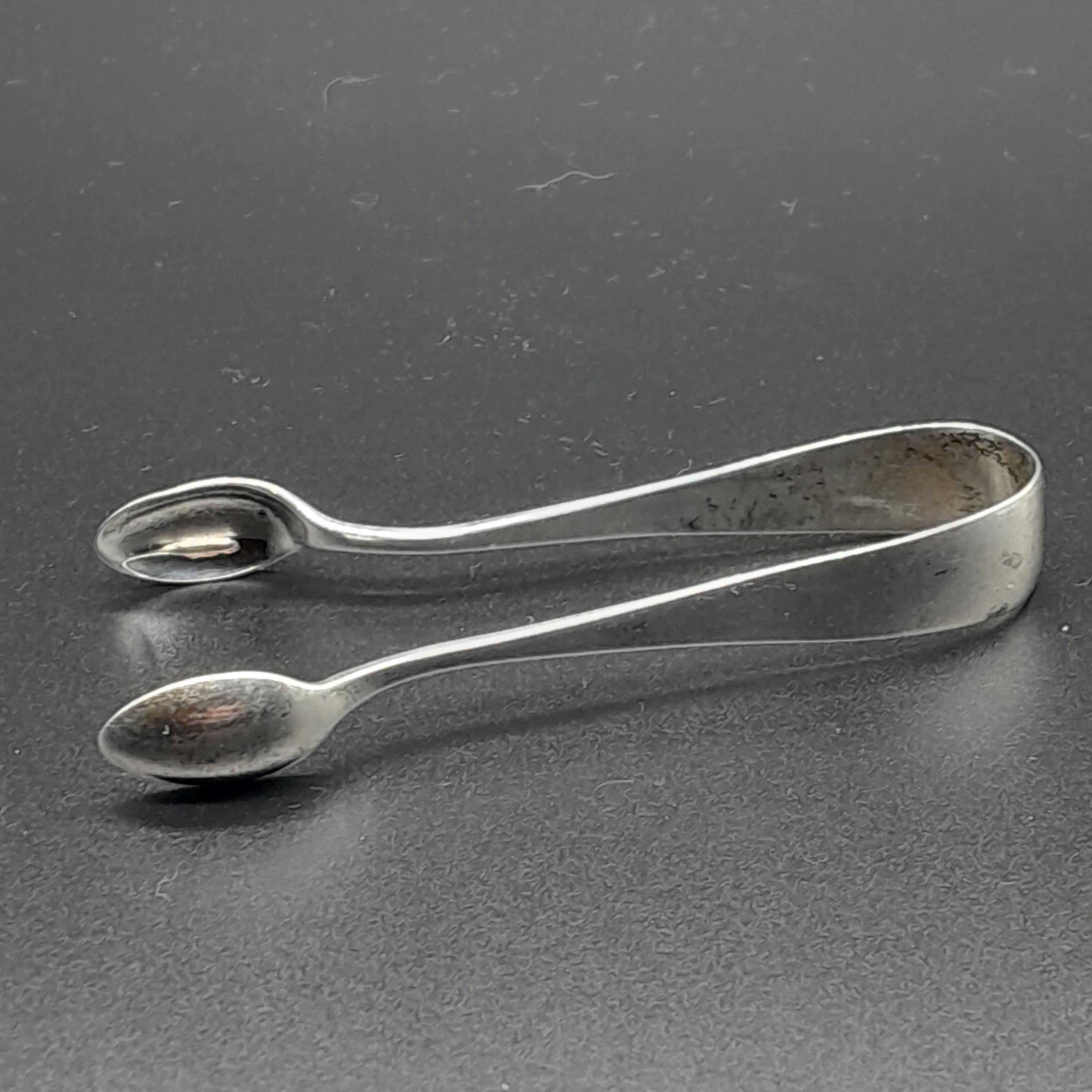 アンティーク スターリング シルバー シュガー トング、1898 年 - Etsy