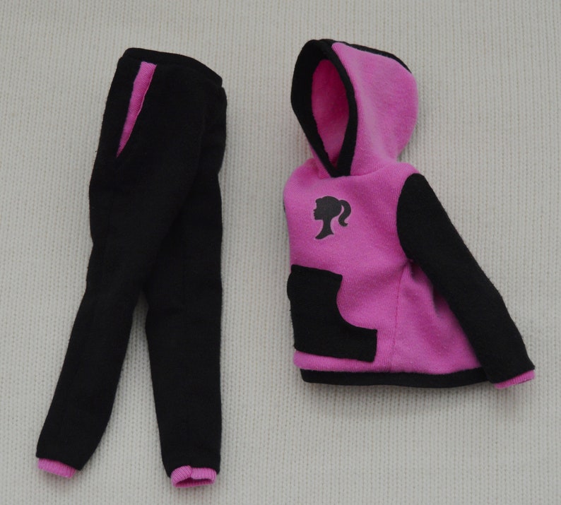 Pink barbie tracksuit curvy barbie sport set hoodie for | Etsy