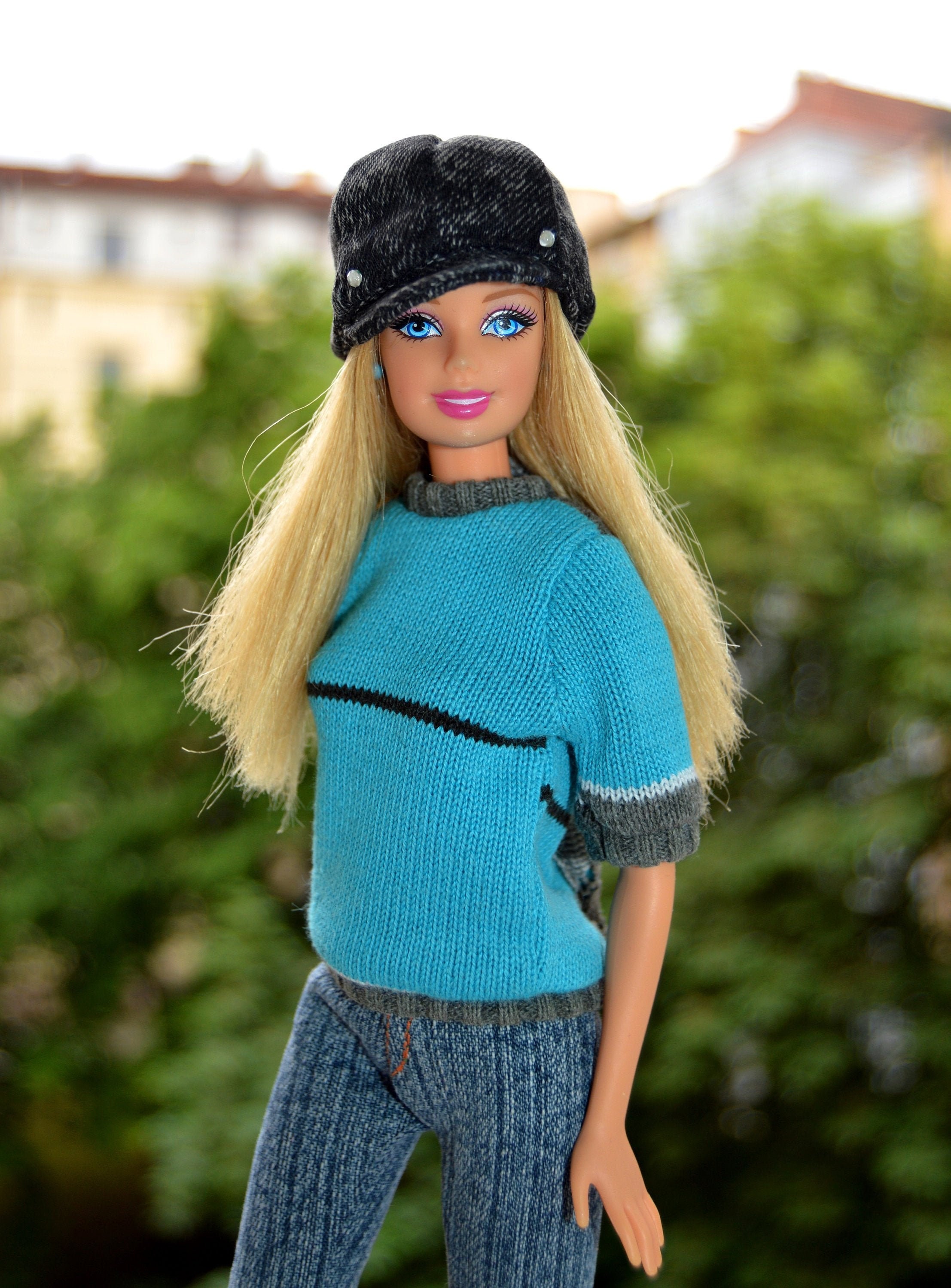 Sweaters knitted sweater and jeans for barbie doll barbie clothes