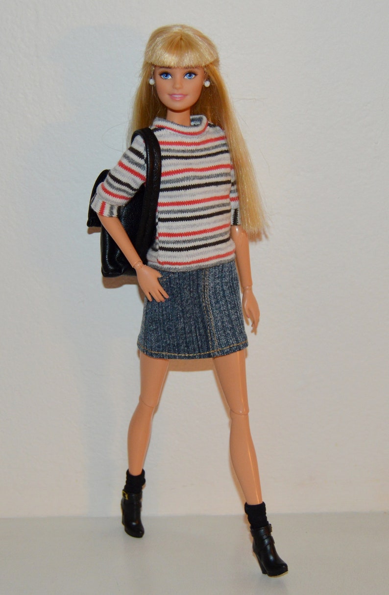 barbie denim skirt