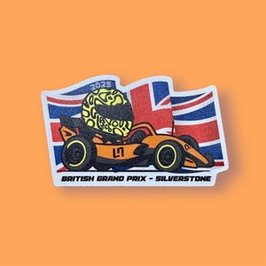 Lando Norris Sticker | British Grand Prix 2025 F1 Decal | McLaren Racing Fan Gift | Waterproof Vinyl Car Laptop Sticker