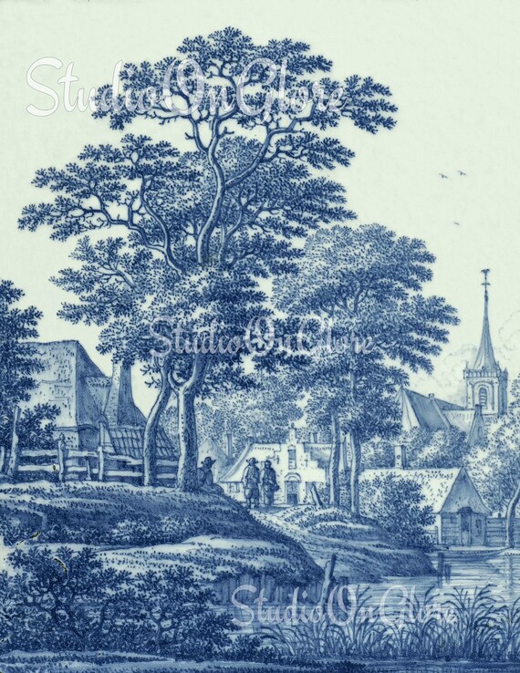 DELFT Design 8.5x11 Digital Printable Antique Art | Etsy