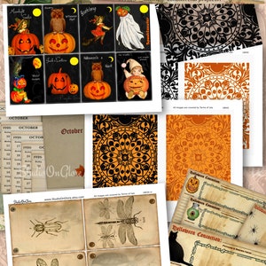 Halloween Classic Bundle of 5 Vintage Halloween DIGITAL Listings. Junk Journals, Retro Scrapbooks, Card Making, Decoupage, Recipe Cards