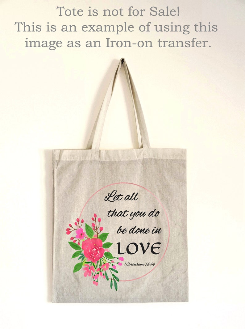 Bible Verse Printable Transfer. Sublimation Ironon 8x8 Etsy