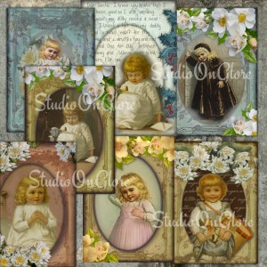 Vintage viktorianische Werbung Ephemera druckbare Collage Sheet. 8 ACEO Karten. Scrapbooks, Junk Journals, Decoupage, Hang Tags, Etiketten 18030