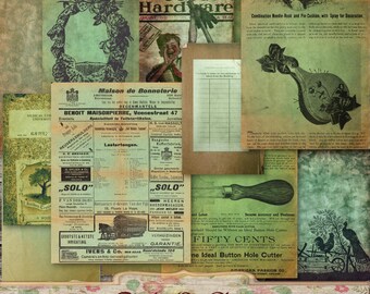 Vintage Patina Paper Ephemera: Printable Junk Journal Kit (Digital Download)