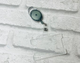 Extendable ID Badge Reel ONLY, including or excluding ID Card Holder - no lanyard included
