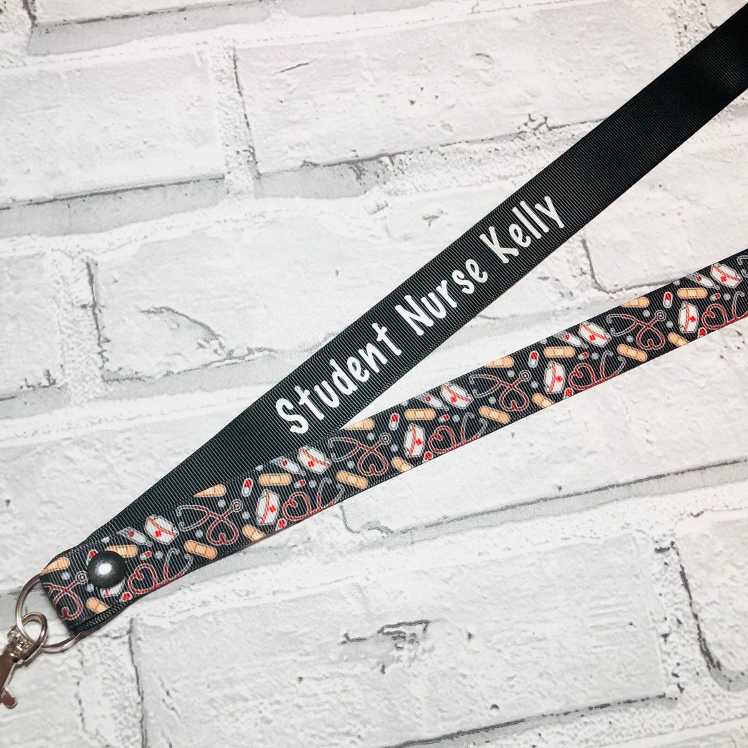 Medical Plaster Print Personalised Lanyard - Medical Lanyard, Custom ...