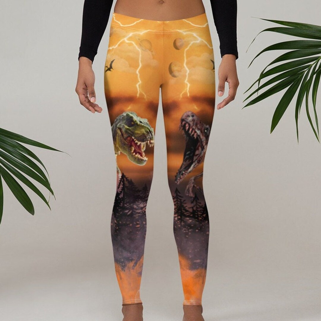 Pastel Dinos - Dinosaur Plus Size Leggings