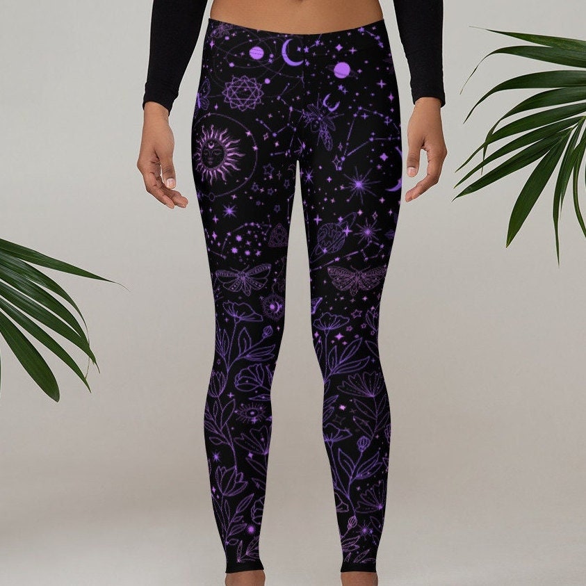 Purple Galaxy Leggings 