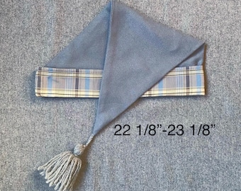 Gray Wool & Cotton Hand-Stitched Sleeping Cap