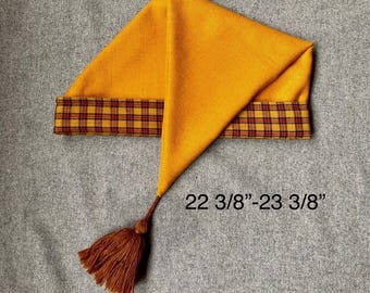 Gold Wool & Cotton Hand-Stitched Sleeping Cap