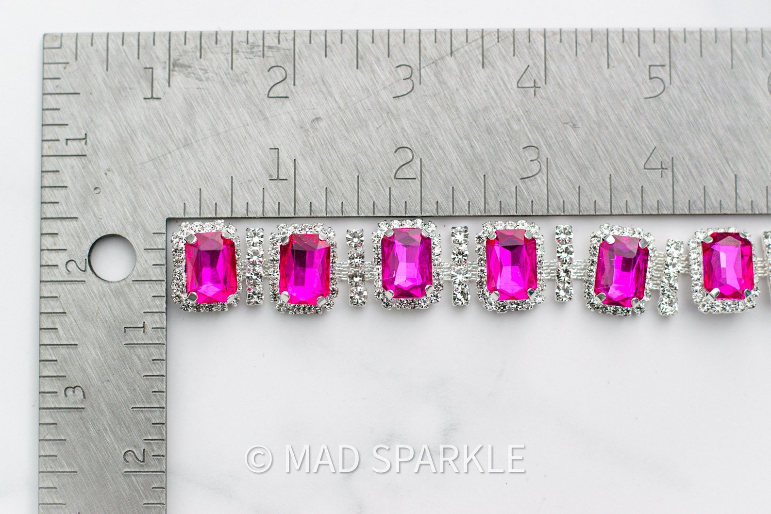 Fuchsia Crystal Rhinestone Trim by the Yard Hot Pink Fancy - Etsy