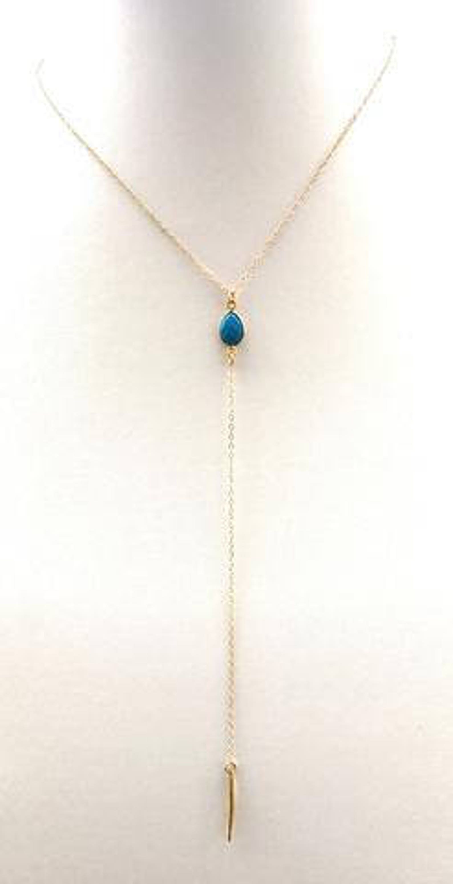 Gold Turritella Lariat Necklace main image 0
