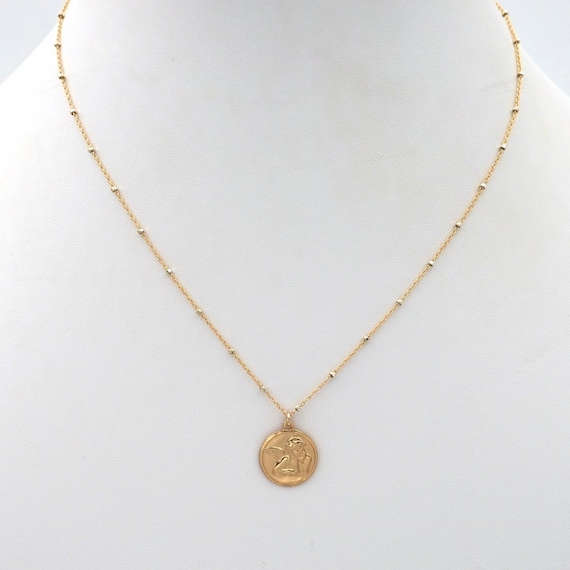 Angel Baby Necklace Gold or Silver Au Courant X Sam Ozkural Jewelry Etsy