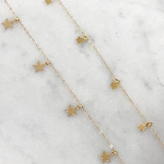 Five Star Fiesta Choker // 14k Gold Filled Necklace or Sterling