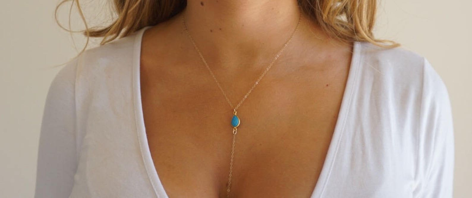 Gold Turritella Lariat Necklace main image 1