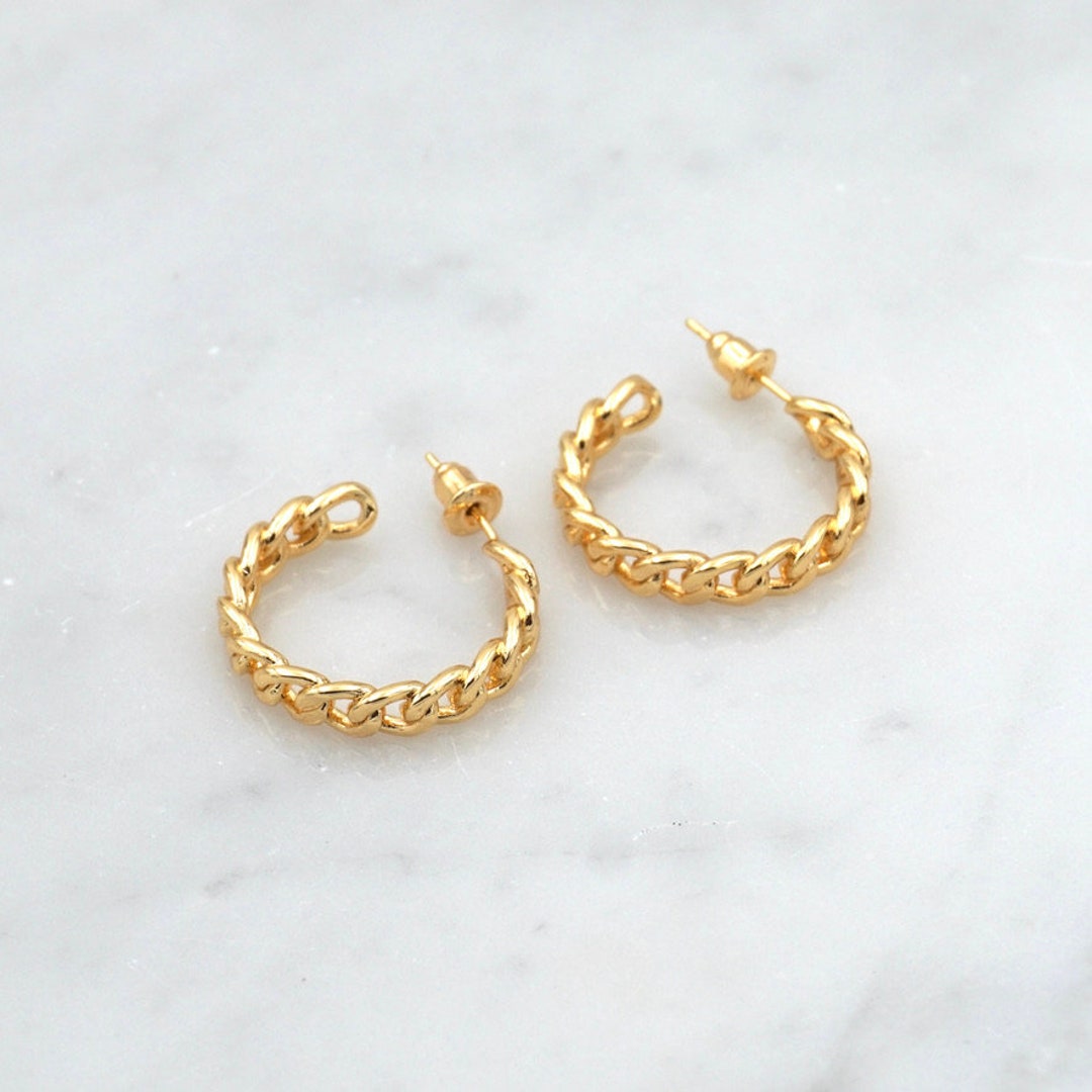 Vibez Chain Hoops Gold Silver Au Courant X Sam Ozkural