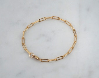 Medium Link Chain Bracelet // Gold Filled, Rose Gold Filled, Sterling Silver // Au Courant x Sam Ozkural Jewelry