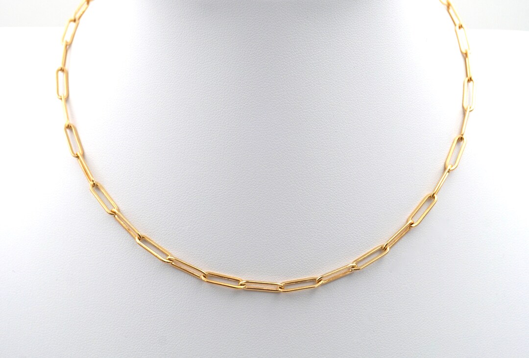 Large Link Necklace //paperclip Chain // Gold Filled, Rose Gold Filled