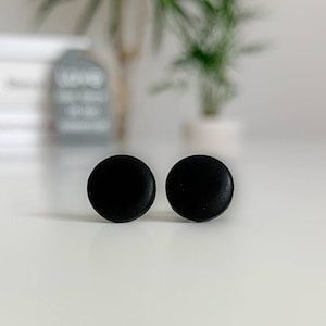 Black studs, Stud earrings for men, Matte black studs, Simple earrings, Everyday studs, Mens black stud earrings, Daily wear, Hypoallergenic