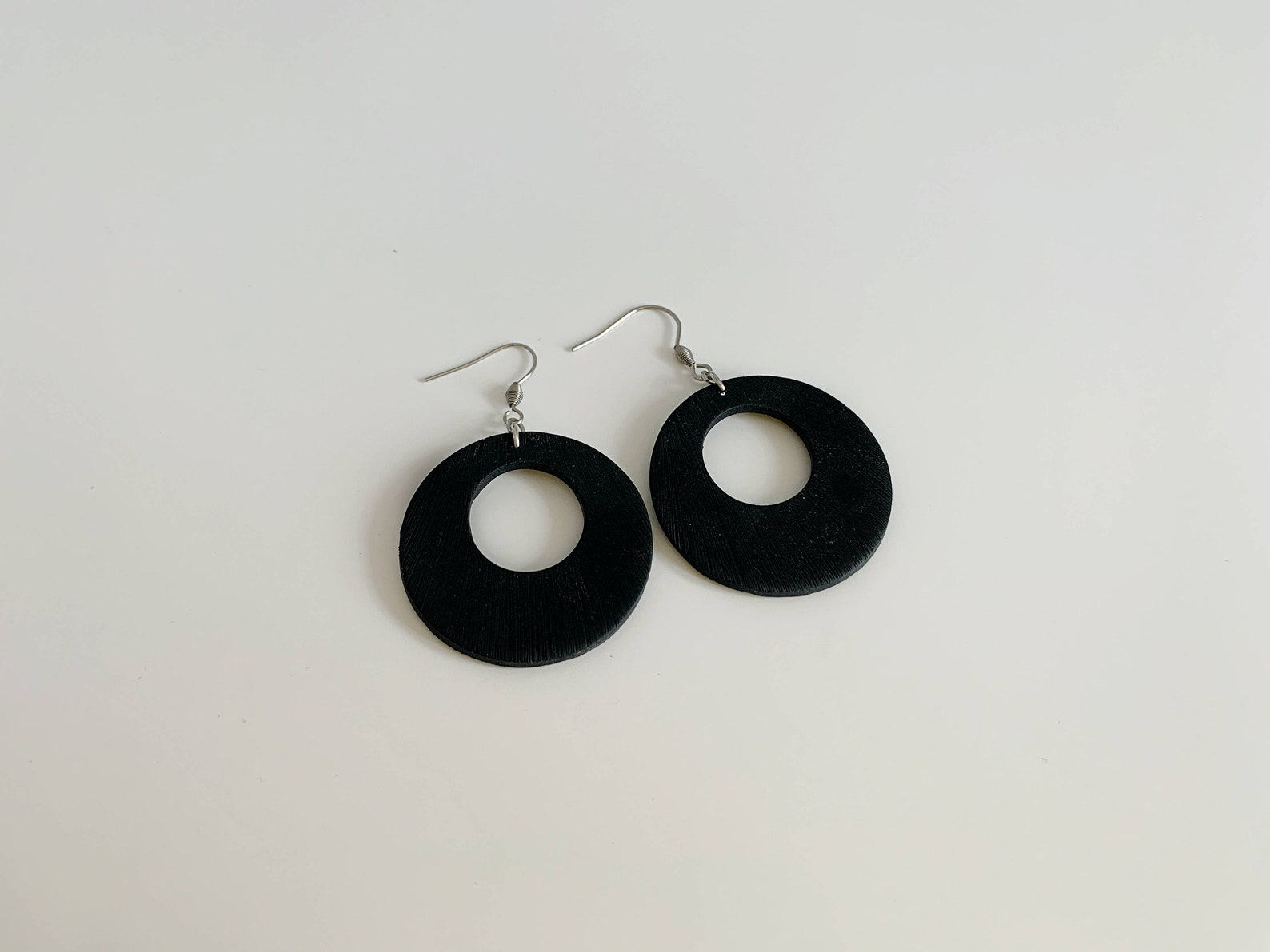 Black Dangle Earrings Black Drop Earrings Black Jewelry Etsy