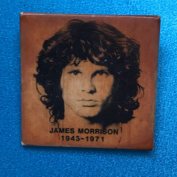 Vintage des années 1970 les portes Pin, Jim Morrison pinback, broche de James Morrison, souvenirs de The Doors, 71 club collectibles