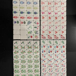 NEW American Mahjong Tiles Set - 160 Tiles, 4-layer engraved acrylic ( RED) image 3