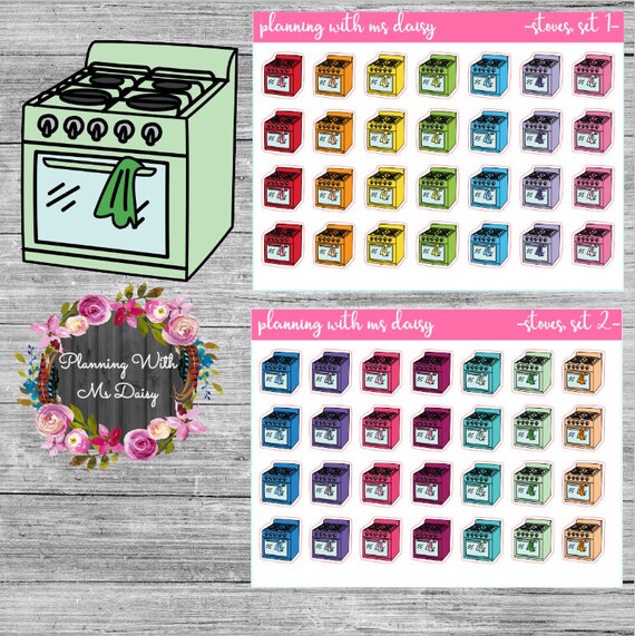 Stove Stickers Choose from 2 color sets Etsy