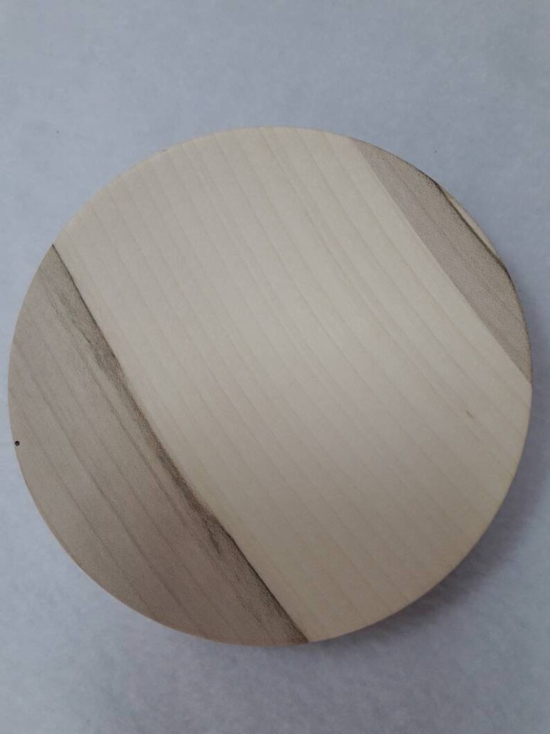 Unfinished Wooden Plate Solid woodNatural Etsy