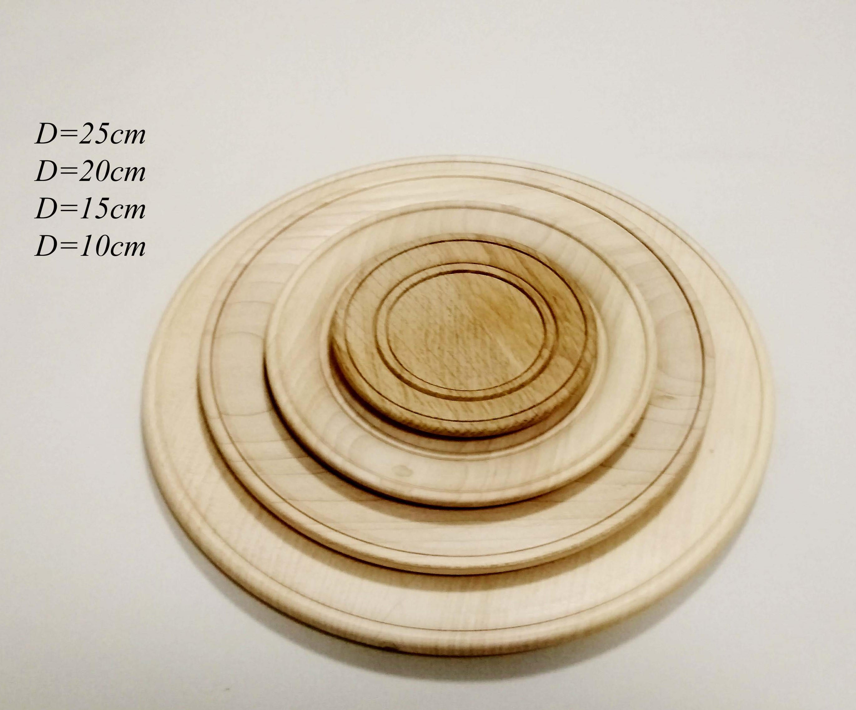 Unfinished Wooden PlatesSet of 4 ItemsDecoupageSolid Etsy