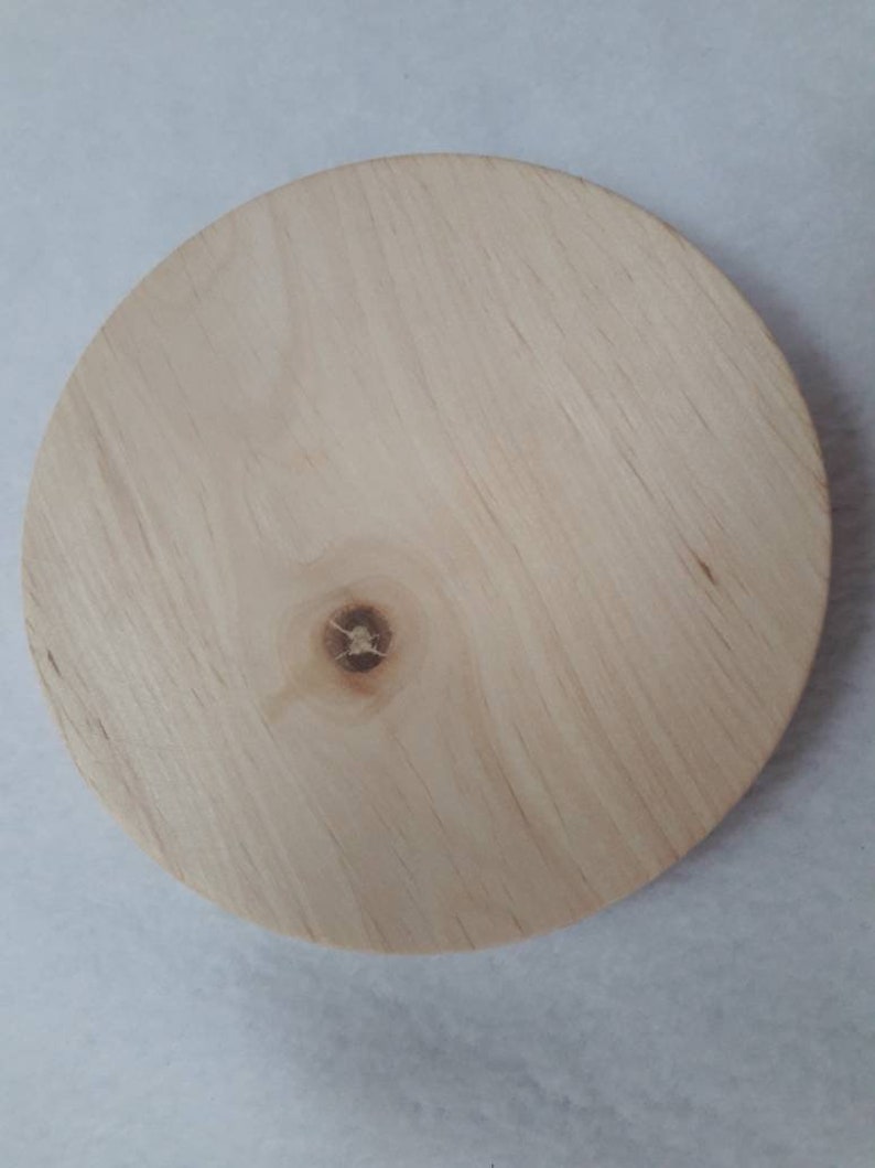 Unfinished Wooden Plate Solid woodNatural Etsy