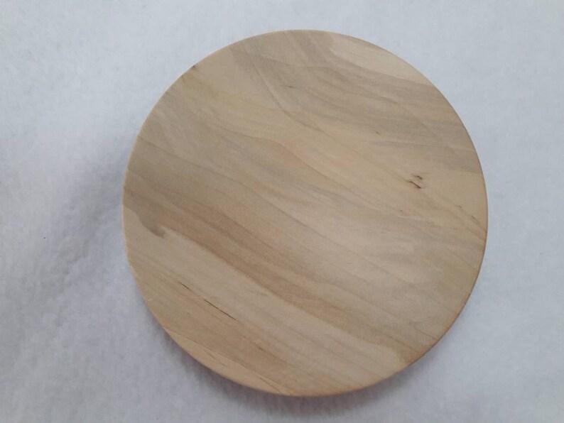 Unfinished Wooden Plate Solid woodNatural Etsy