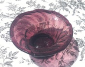 Amethyst Wrythen-Moulded Sugar Bowl - 18th Century Glass, c1800 RARE