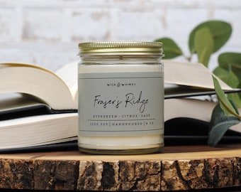 Fraser's Ridge | Soy Candle | 9 oz jar | Outlander Inspired | Bookish Candle