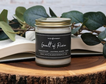 Geralt of Rivia | Soy Candle | 9 oz jar | Witcher Inspired | Bookish Gamer Candle