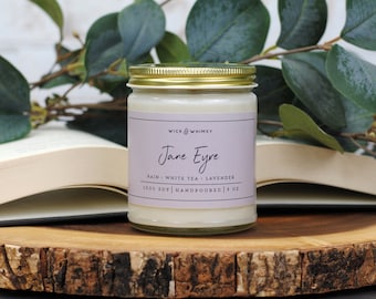 Jane Eyre | Soy Candle | 9 oz jar | Classic Literature Bronte Inspired | Bookish Candle