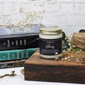 Velaris / Vela de soja / Frasco de 9 oz / Inspirada en ACOMAF / Vela de estilo literario imagen 2