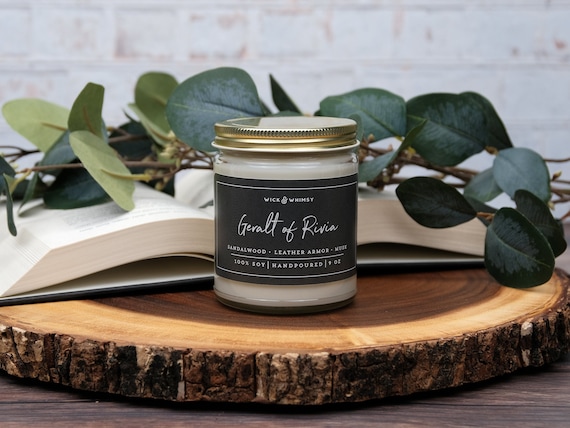 Geralt of Rivia | Soy Candle | 9 oz jar | Witcher Inspired | Bookish Gamer Candle